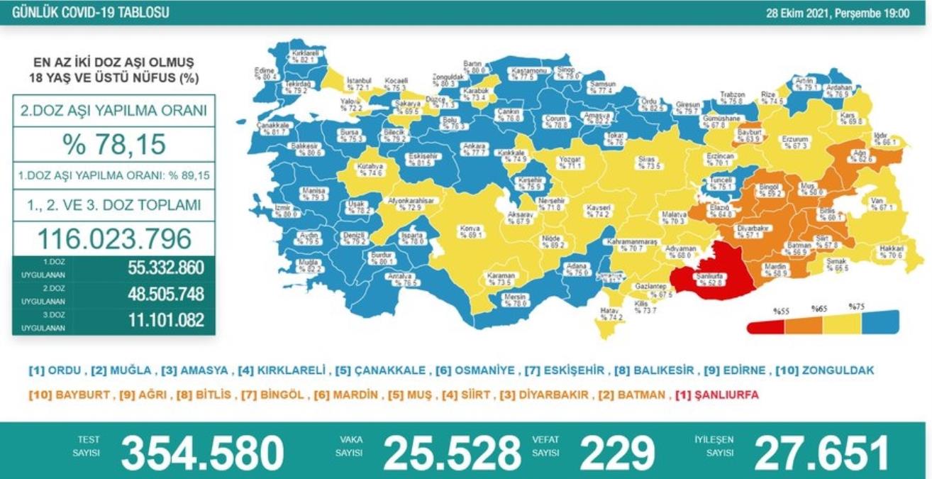 Son 24 saatte korona virüsten 229 kişi hayatını kaybetti