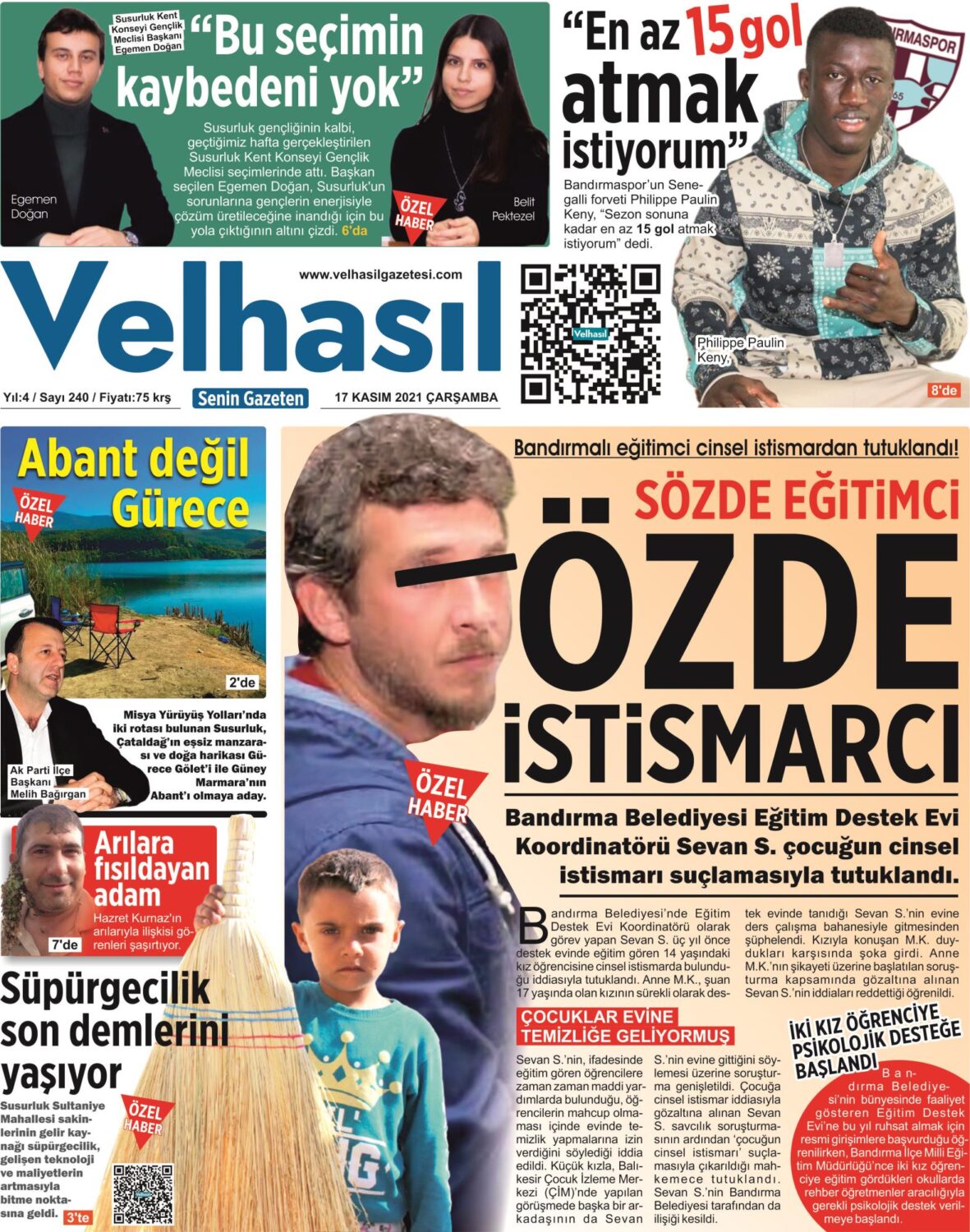 17 Kasım 2021 Velhasıl Gazetemiz