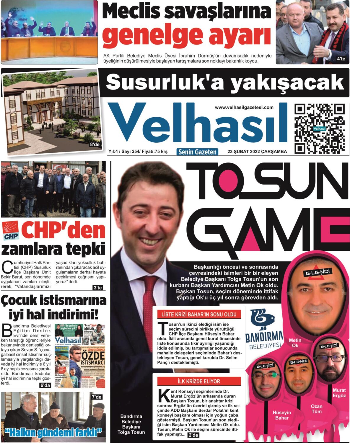 23 ŞUBAT 2022 Velhasıl Gazetemiz