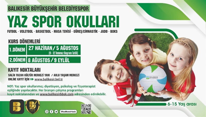 Büyükşehir Yaz Spor Okulları kayıtları başladı