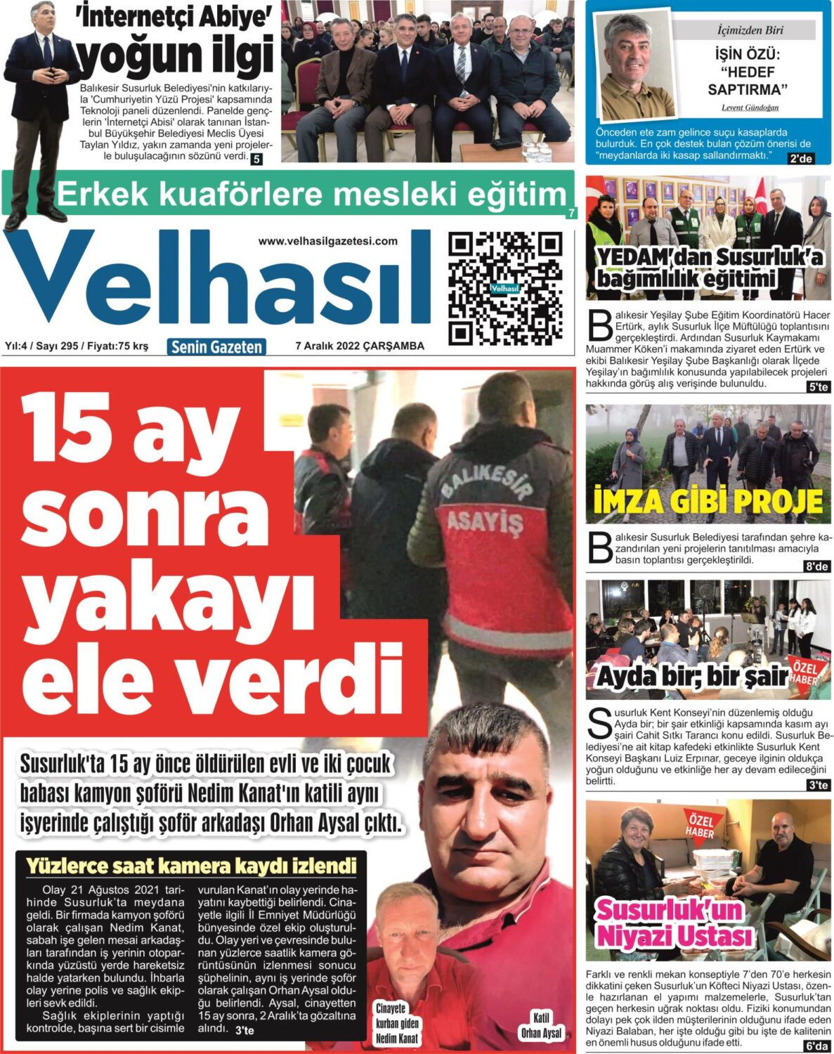 7 Aralık 2022 Velhasıl Gazetemiz