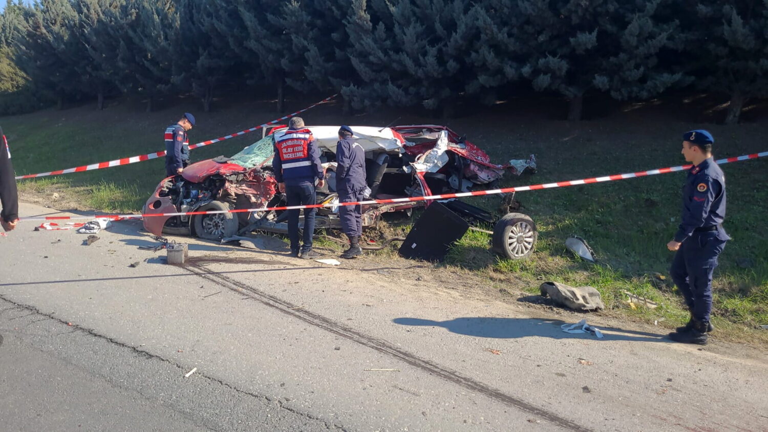 Silivri TEM Otoyolu’nda Feci Kaza