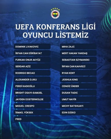 Fenerbahçe’nin listesinde 9 isim yok