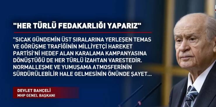 Cumhurbaşkanı Recep Tayyip Erdoğan'ın CHP lideri Özgür Özel ve Sinan Ateş'in eşi Ayşe Ateş ile bir araya gelmesi, ardından Adalet Bakanı Yılmaz Tunç'un Sinan Ateş cinayetiyle ilgili yaptığı açıklamalar, MHP'de ciddi bir rahatsızlık yarattı. MHP Genel Başkanı Devlet Bahçeli'nin sert açıklamaları ve AK Parti'nin "Yola devam" vurgusu, Cumhur İttifakı'nda gerilime yol açtı.