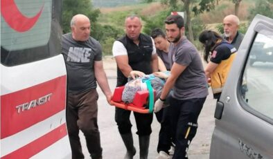 Manyas’ta Yağış Kazaya Sebep Oldu: Sürücü Yaralandı