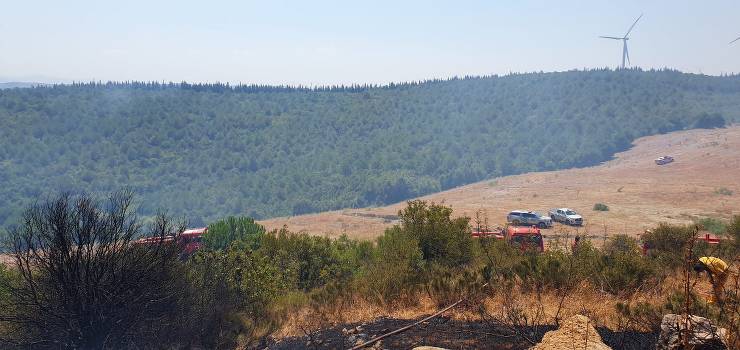 Susurluk'ta Trafik Kazası Sonrası Yangın Çıktı